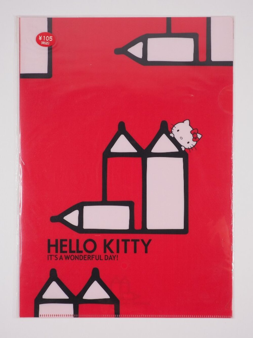 Sanrio Japan Hello Kitty Vintage Clearfile Clear File Pencils